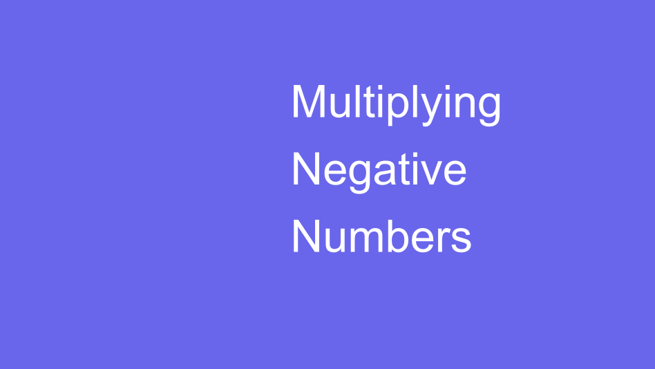 One Negative Factor | House of Math