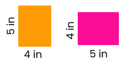 прямокутник розміром 4x5 і прямокутник розміром 5x4