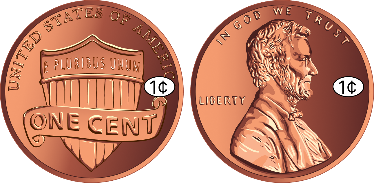 1 penny coin