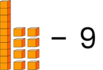 one ten rod, eight unit blocks minus nine