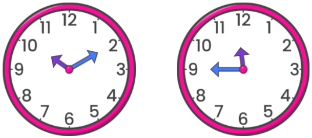 Analog klokke 10:10. Analog klokke 11:45.