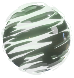 Green, mystical-looking orb with white energy streaks