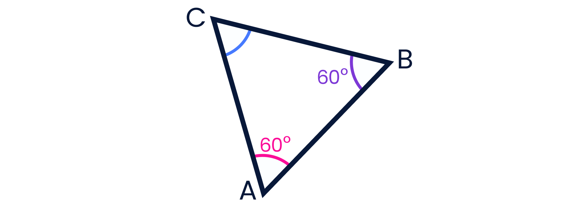 Triangle with two 60 degree angles