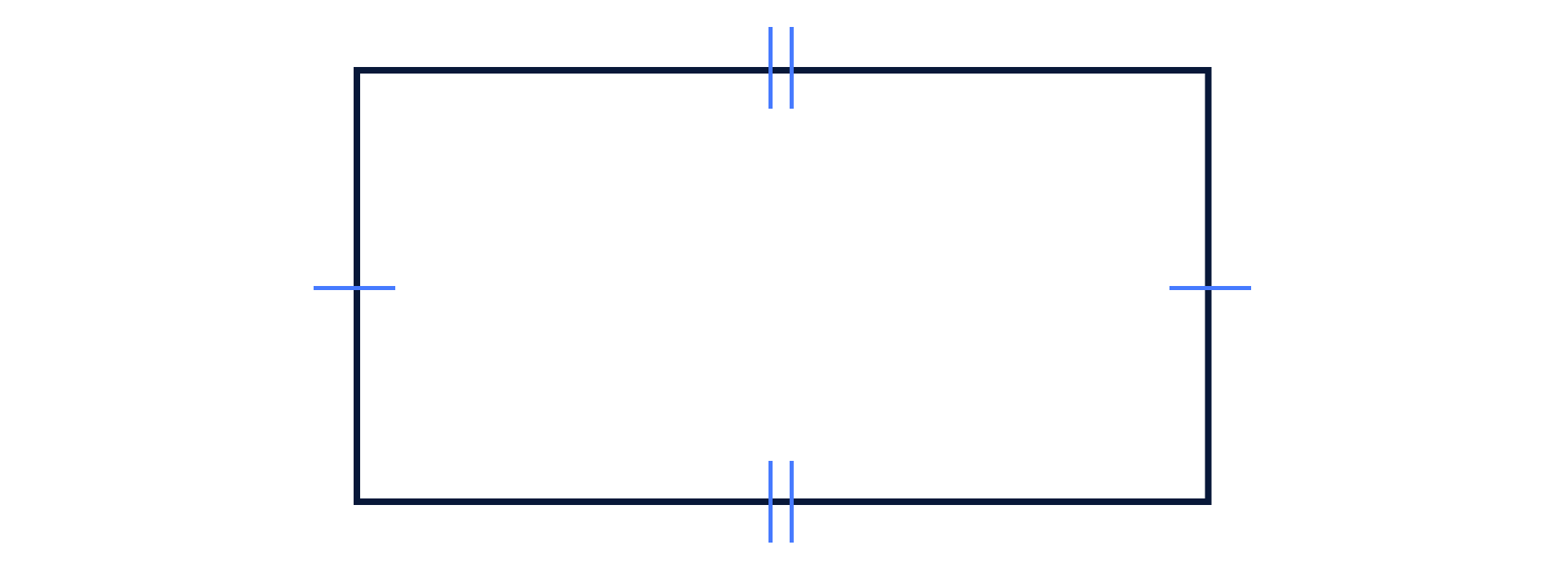 A quadrilateral where the opposite edges are parallel, and all angles are 90 degrees.