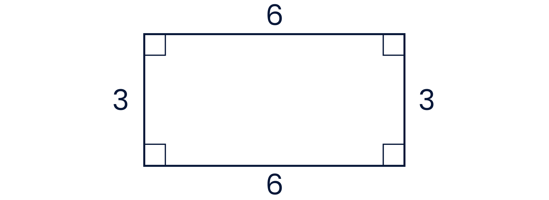 Rektangel med kantlengder 3, 3, 6, 6