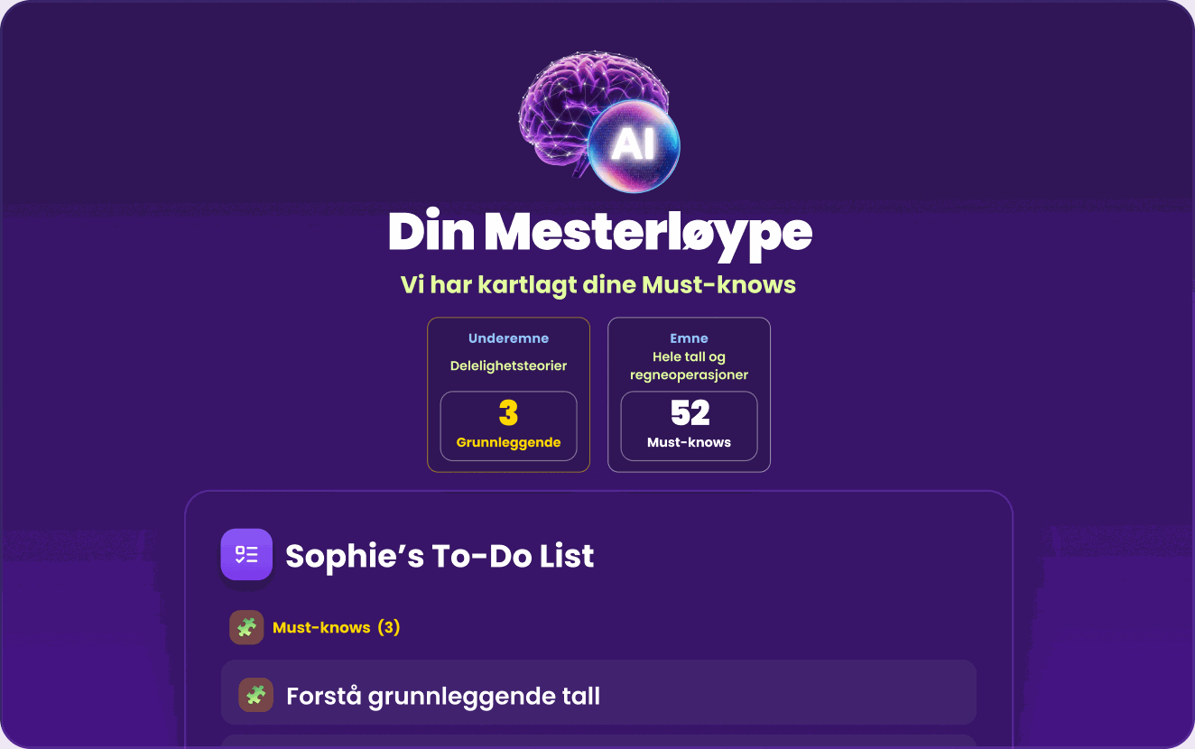 Et skreddersydd læringsopplegg viser deg nøyaktig hva du må gjøre for å nå målet