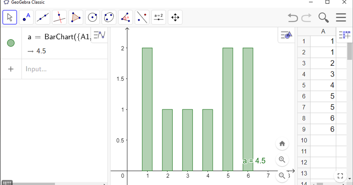 How to Make a Bar Chart with GeoGebra