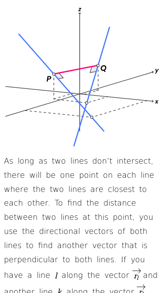 Article on How to Find the Distance Between Two Lines