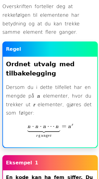 Oppslag om Ordnet utvalg med tilbakelegging