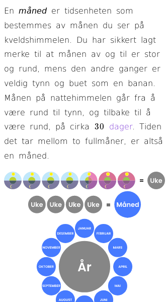 Oppslag om Måneder