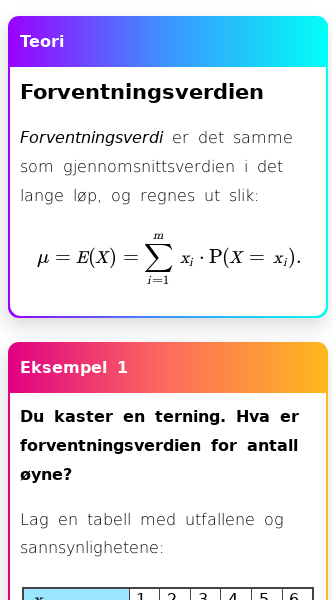 Oppslag om Forventningsverdi