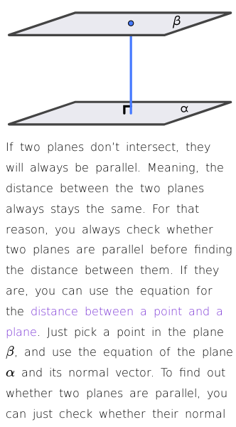 Article on How to Find the Distance Between Two Planes