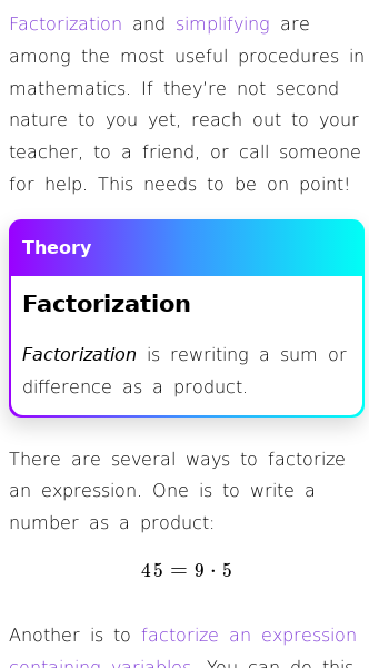 Article on How to Factorize and Simplify Fractions with Variables