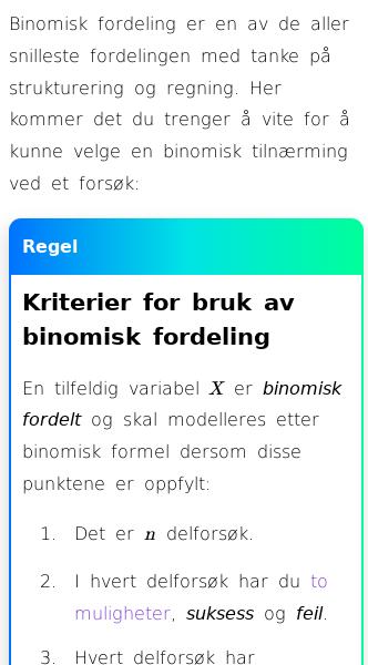 Oppslag om Binomisk fordeling