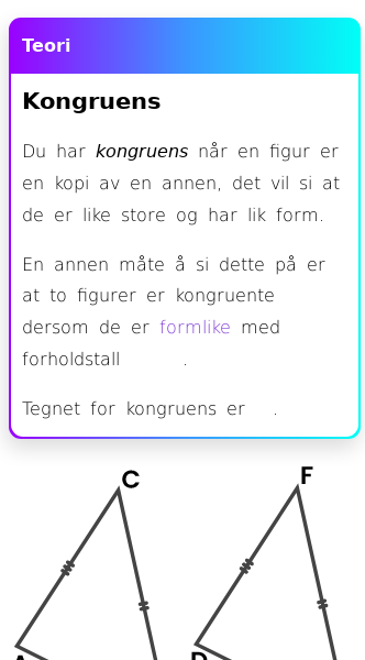 Oppslag om Kongruente trekanter