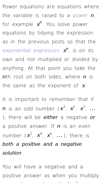 Article on What Are Power Equations?