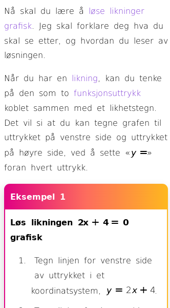 Oppslag om Hvordan løse likninger grafisk
