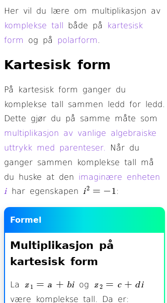 Oppslag om Hvordan gange komplekse tall
