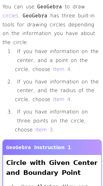 Article on How to Make a Circle in GeoGebra