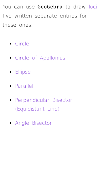 Article on How to Draw Loci with GeoGebra