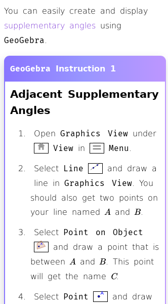 Draw Angles – GeoGebra