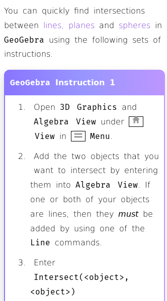 Article on How to Find Intersection in GeoGebra