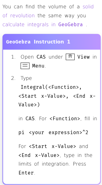 Article on How to Find Solid of Revolution in GeoGebra