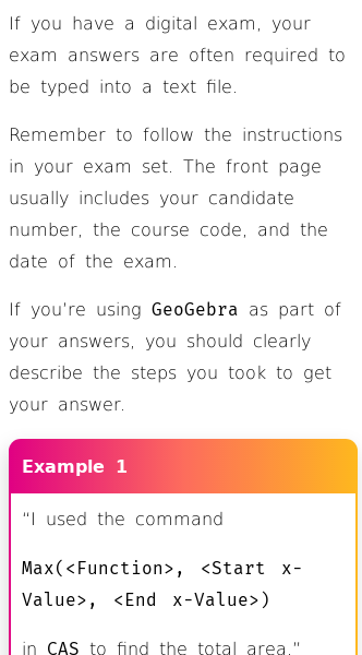 Article on How to Insert GeoGebra content in an Exam Answer File