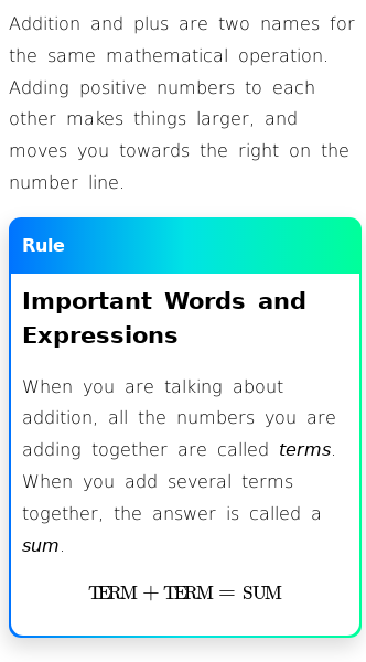 Article on Addition with Help from the Number Line