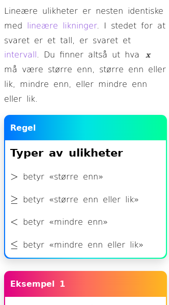 Oppslag om Hvordan er en ulikhet i matte?