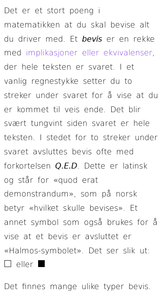 Oppslag om Hva er et matematisk bevis?