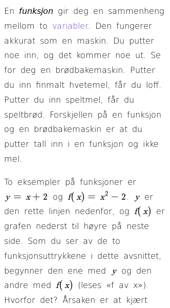 Oppslag om Hva er en funksjon?