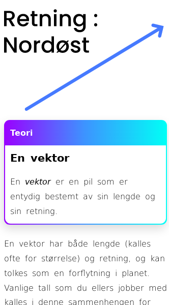 Oppslag om Hva er en vektor?