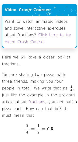 Article on What Is the Value of a Fraction?