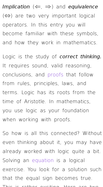 Article on What Is the Difference Between Equivalence and Implication?