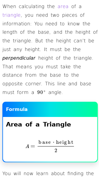 Article on What Is the Formula for the Area of a Triangle?