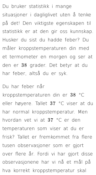 Oppslag om Derfor trenger du statistikk