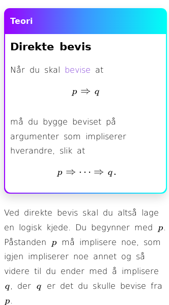 Oppslag om Hva er et direkte bevis?