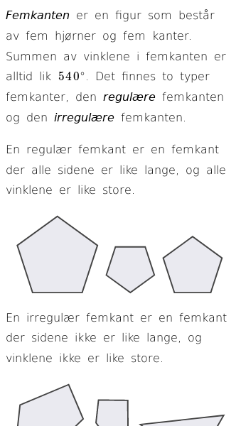 Oppslag om Femkant