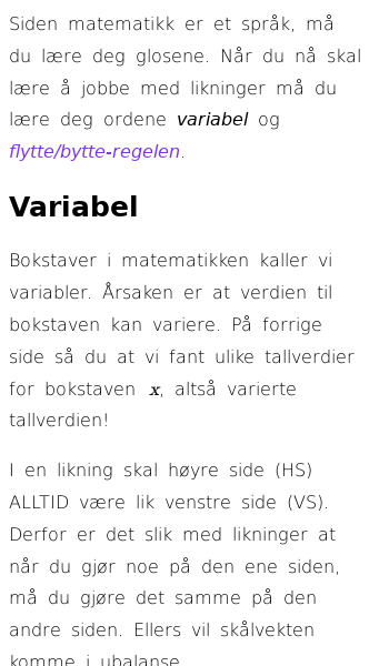 Oppslag om Hva er en variabel?