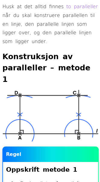 Oppslag om Hvordan konstruere en parallell