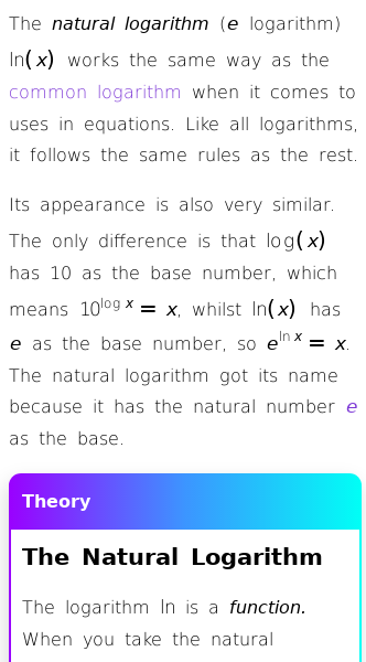 Article on What Is the Natural Logarithm?