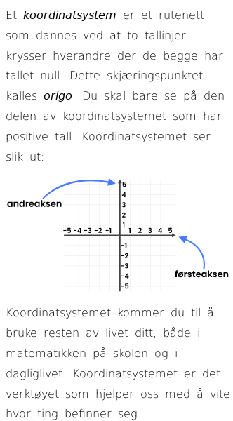 Oppslag om Koordinatsystemet