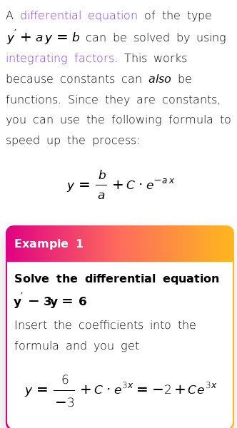 Article on How to Solve First Order Differential Equations with Constant Coefficients