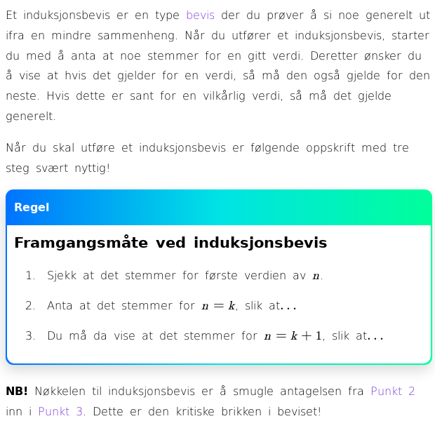 Induksjonsbevis Oppgaver