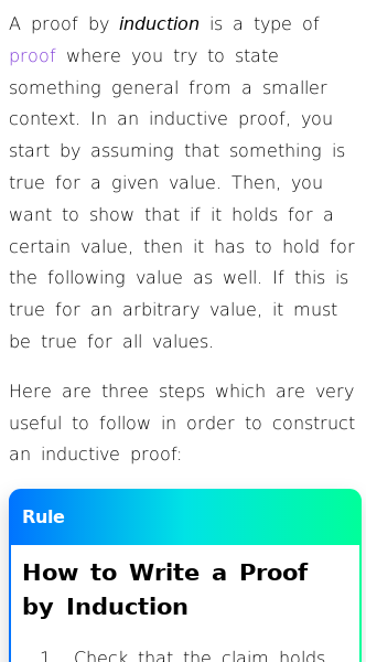 Article on What Is Proof by Induction?