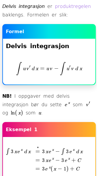 Oppslag om Delvis integrasjon