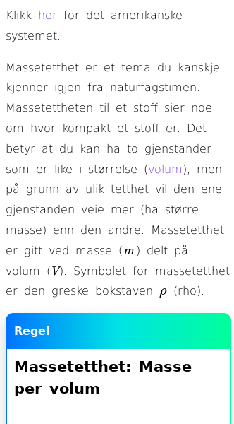Oppslag om Hva er massetetthet?