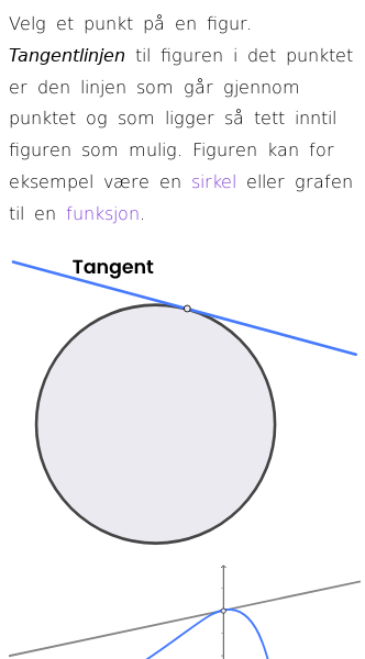 Oppslag om Tangentlinjer