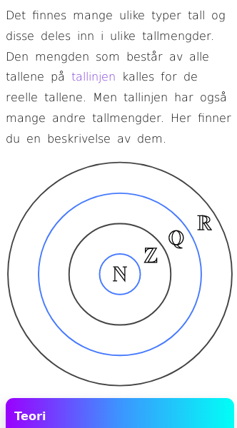 Oppslag om Tallmengder